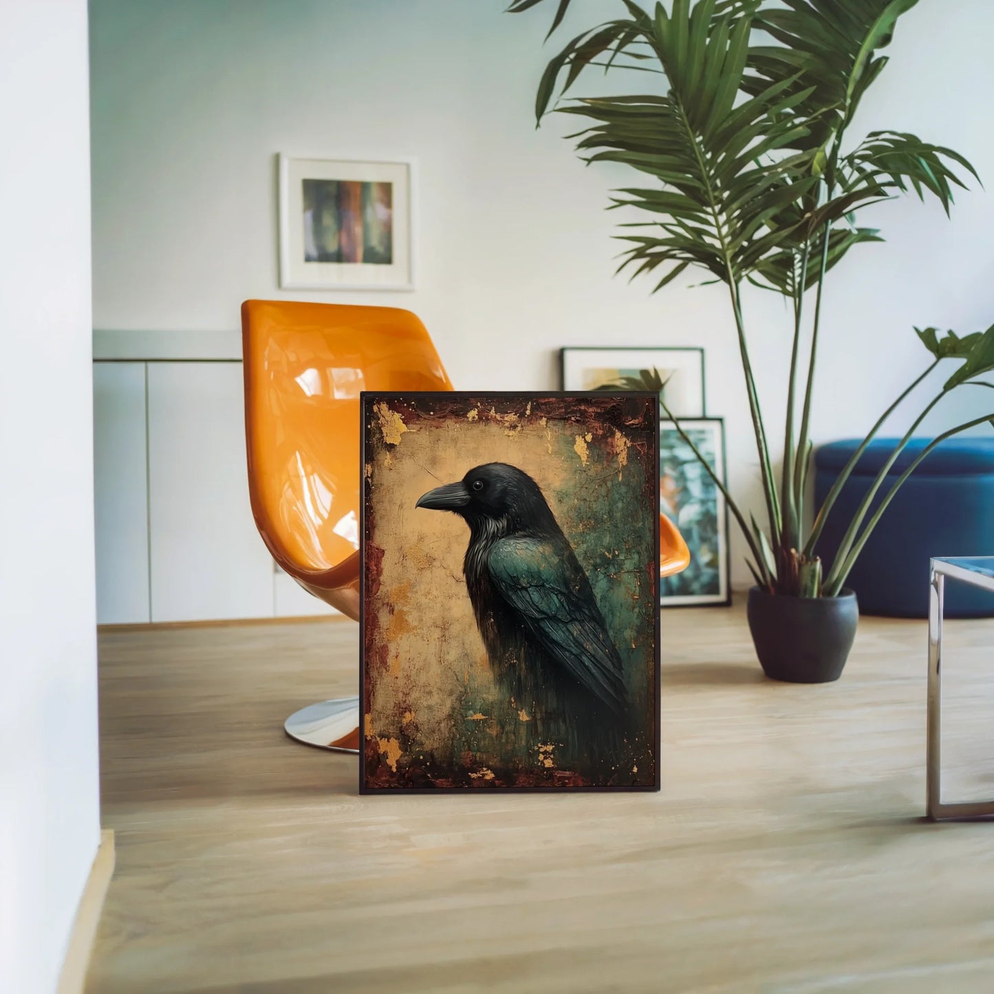 Dark Academia Raven - Gilded Fresco Style in room