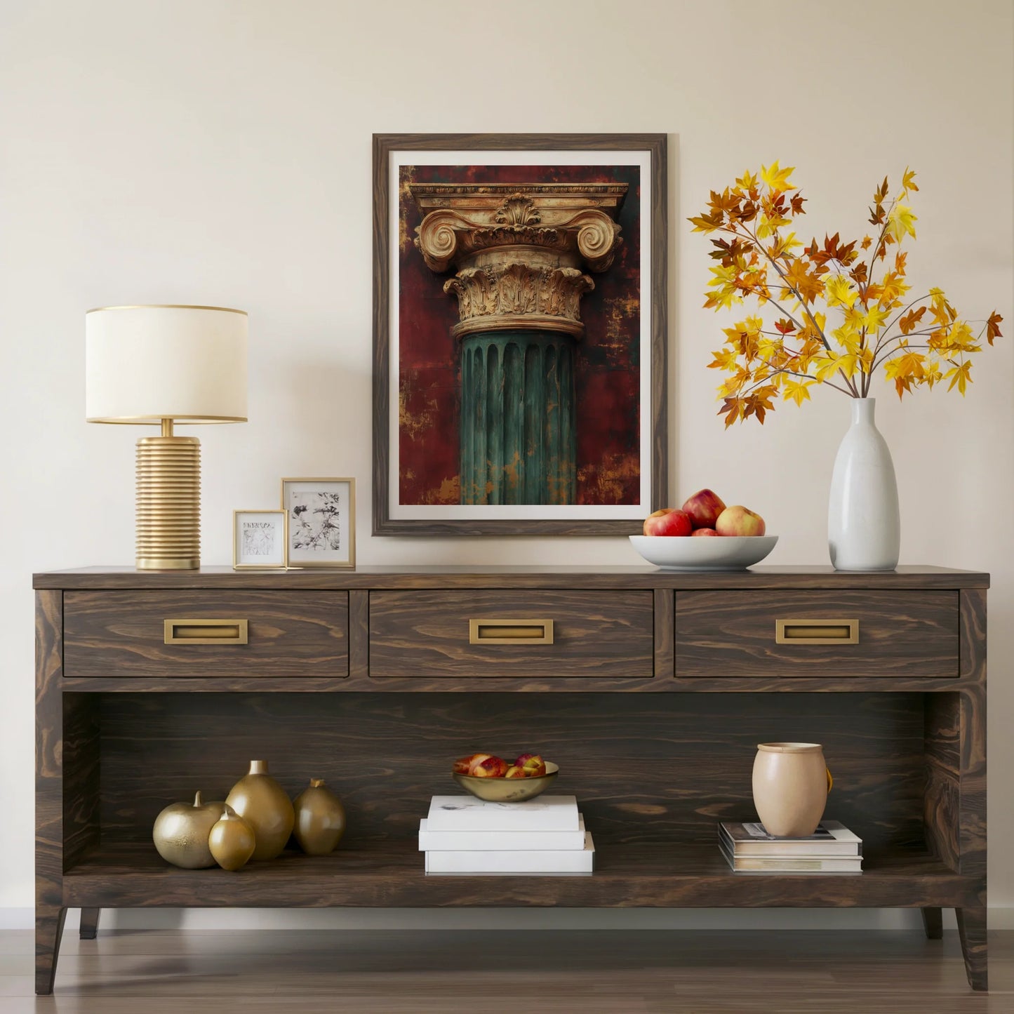 Classical Architecture Art Corinthian Capital in room