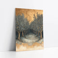Olive Tree Gold Leaf Mediterranean Terraced Grove Art art print
