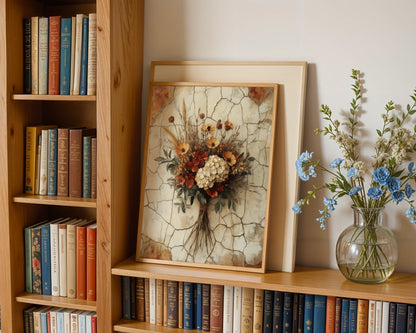 Rustic Autumn Bouquet Wildflower Twine Boho in room