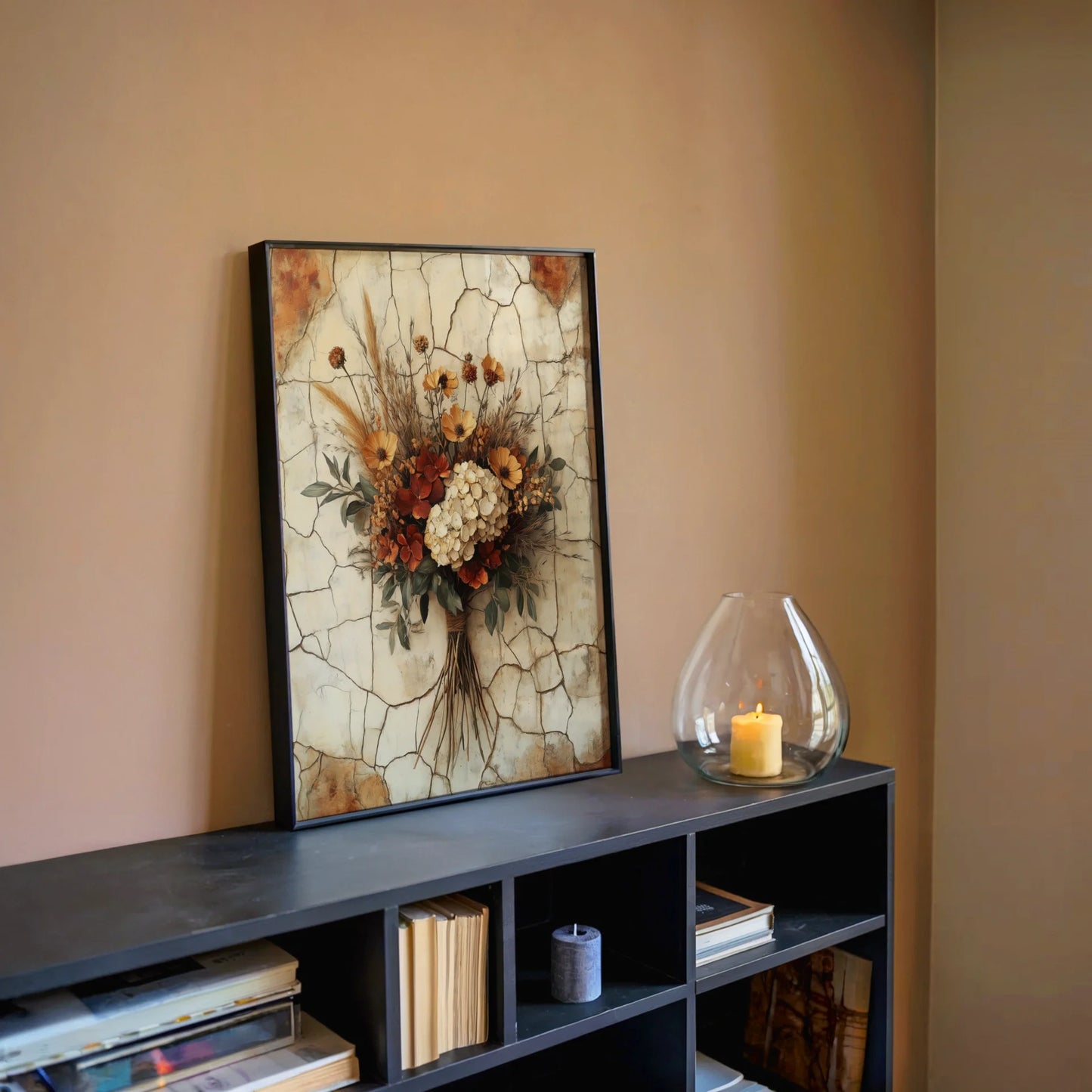 Rustic Autumn Bouquet Wildflower Twine Boho in room