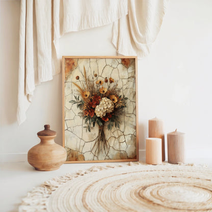 Rustic Autumn Bouquet Wildflower Twine Boho in room