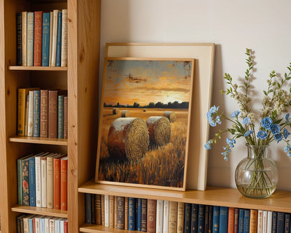 Golden Wheat Fields Harvest Farmhouse in room