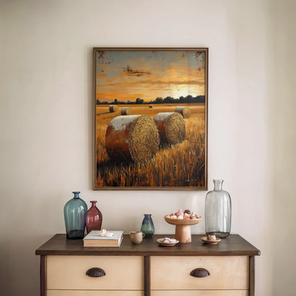 Golden Wheat Fields Harvest Farmhouse in room