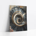 Luxury Spiral Staircase Golden Victorian Railings Art art print