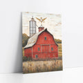 Red Barn Farmhouse Gambrel Silo Autumn art print
