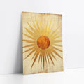 Ancient Sun Symbol Art Geometric Temple Rays art print
