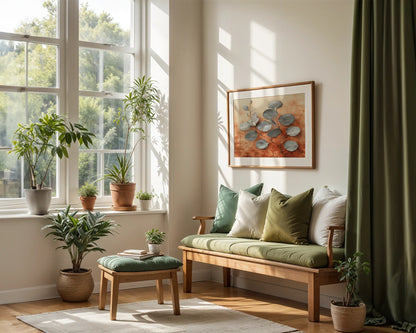Eucalyptus Branch Copper Silver Metallic Boho in room