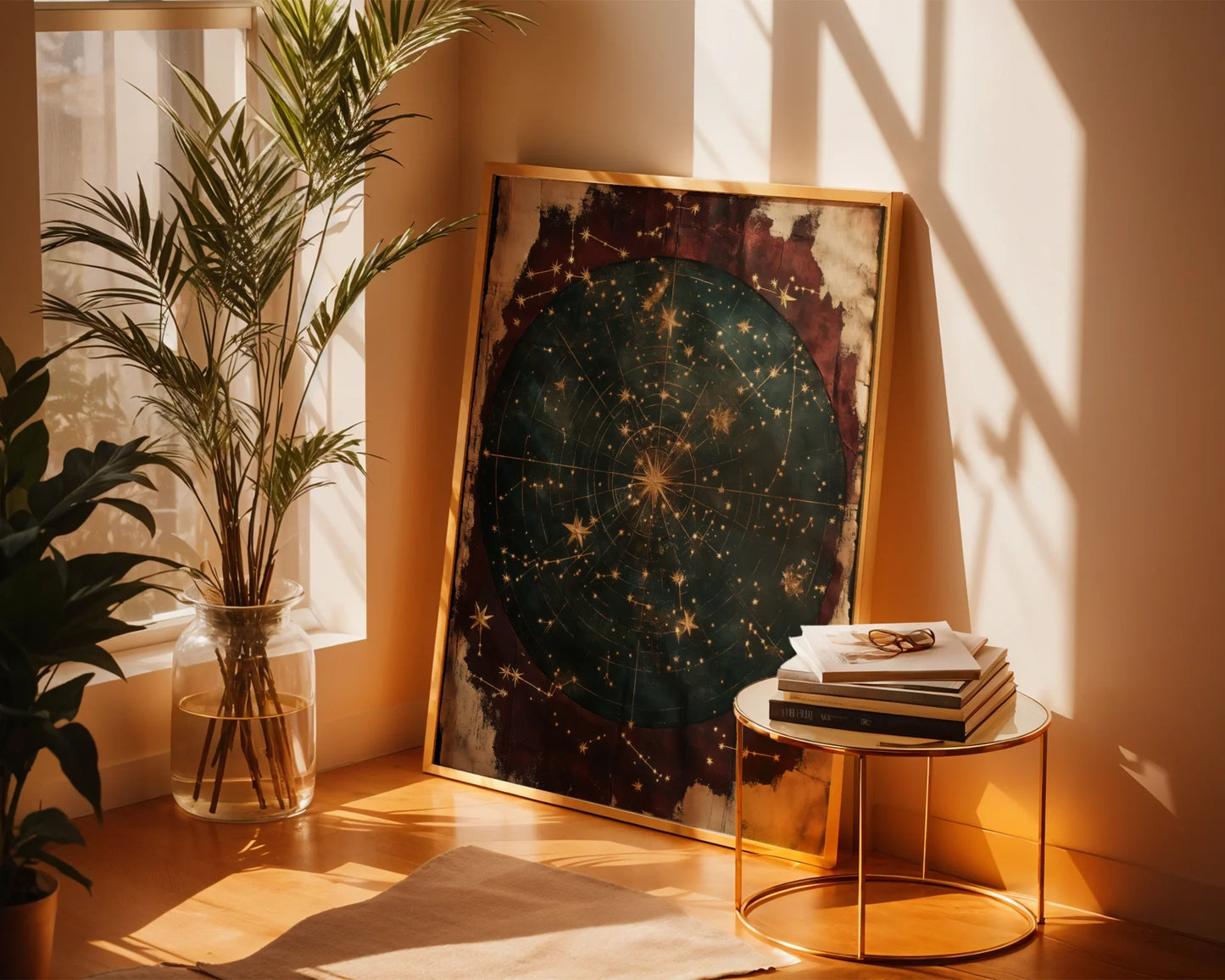 Celestial Navigation Star Map Dark Academia in room