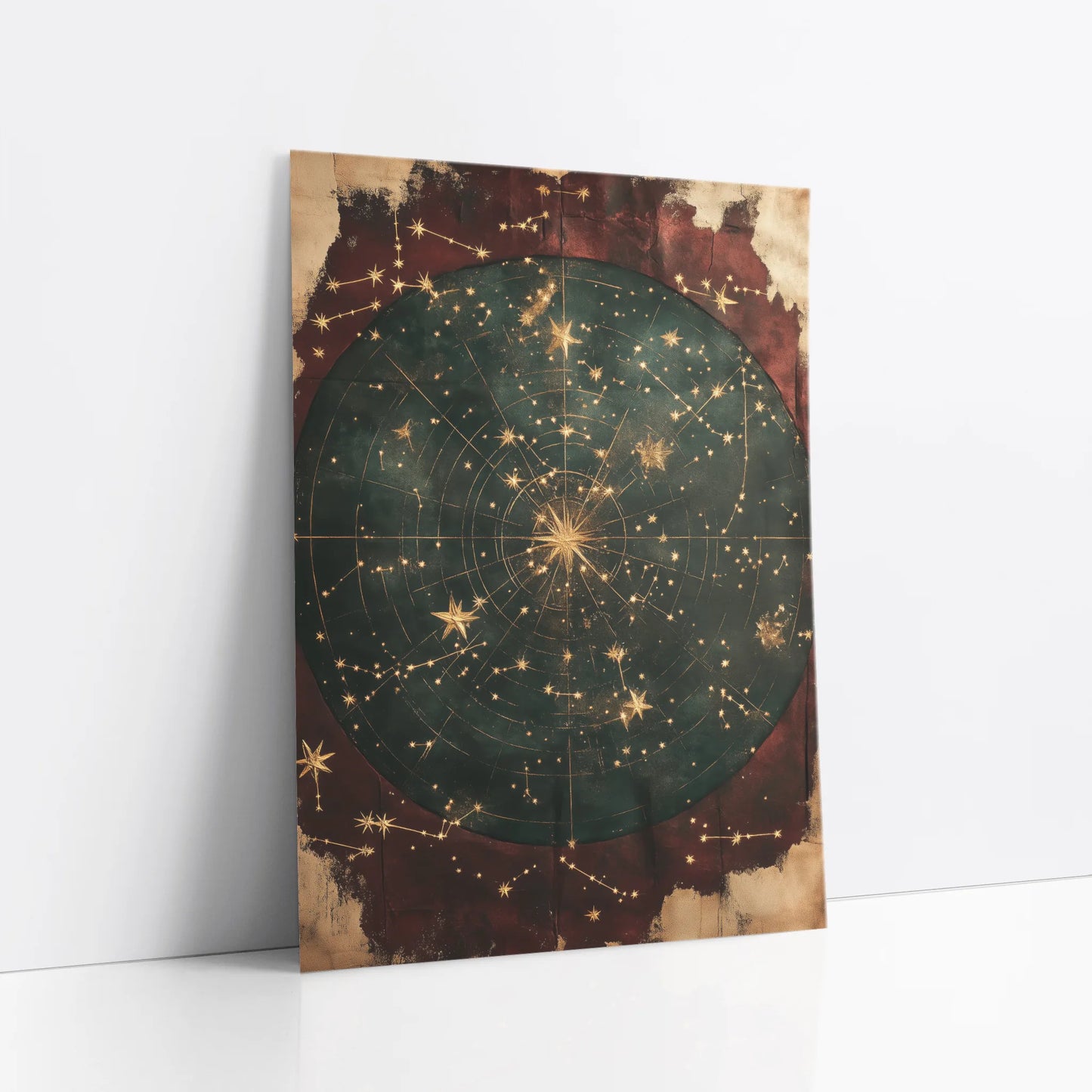 Celestial Navigation Star Map Dark Academia art print