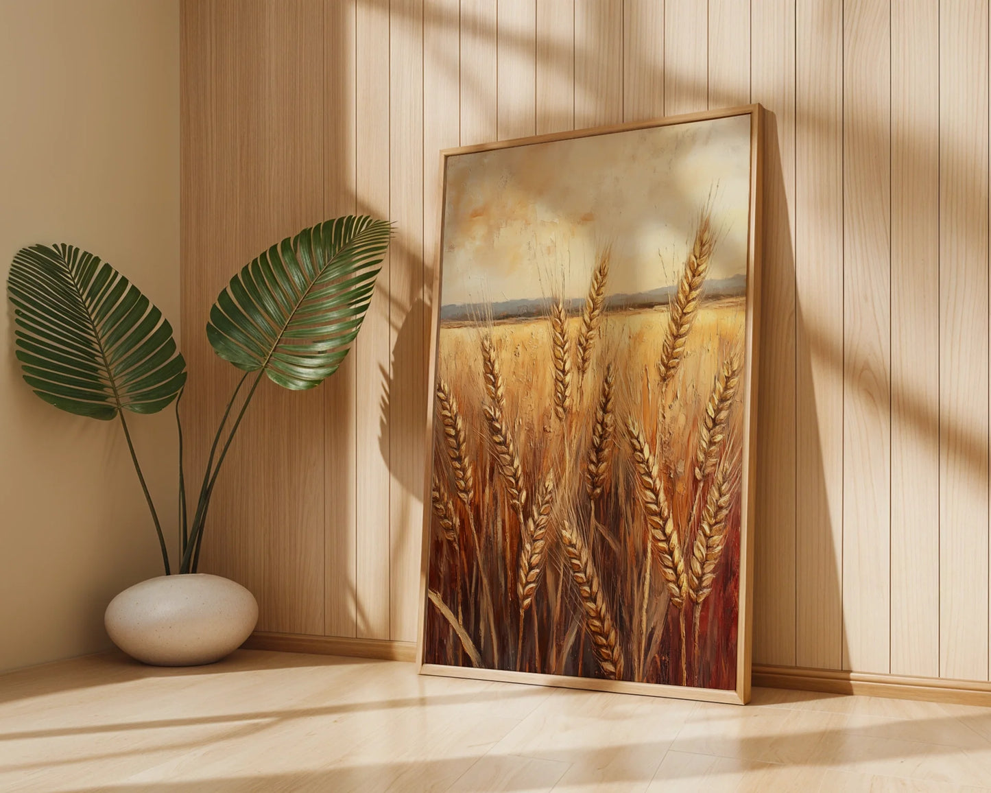 Rustic Wheat Field Golden Harvest Farmhouse in room