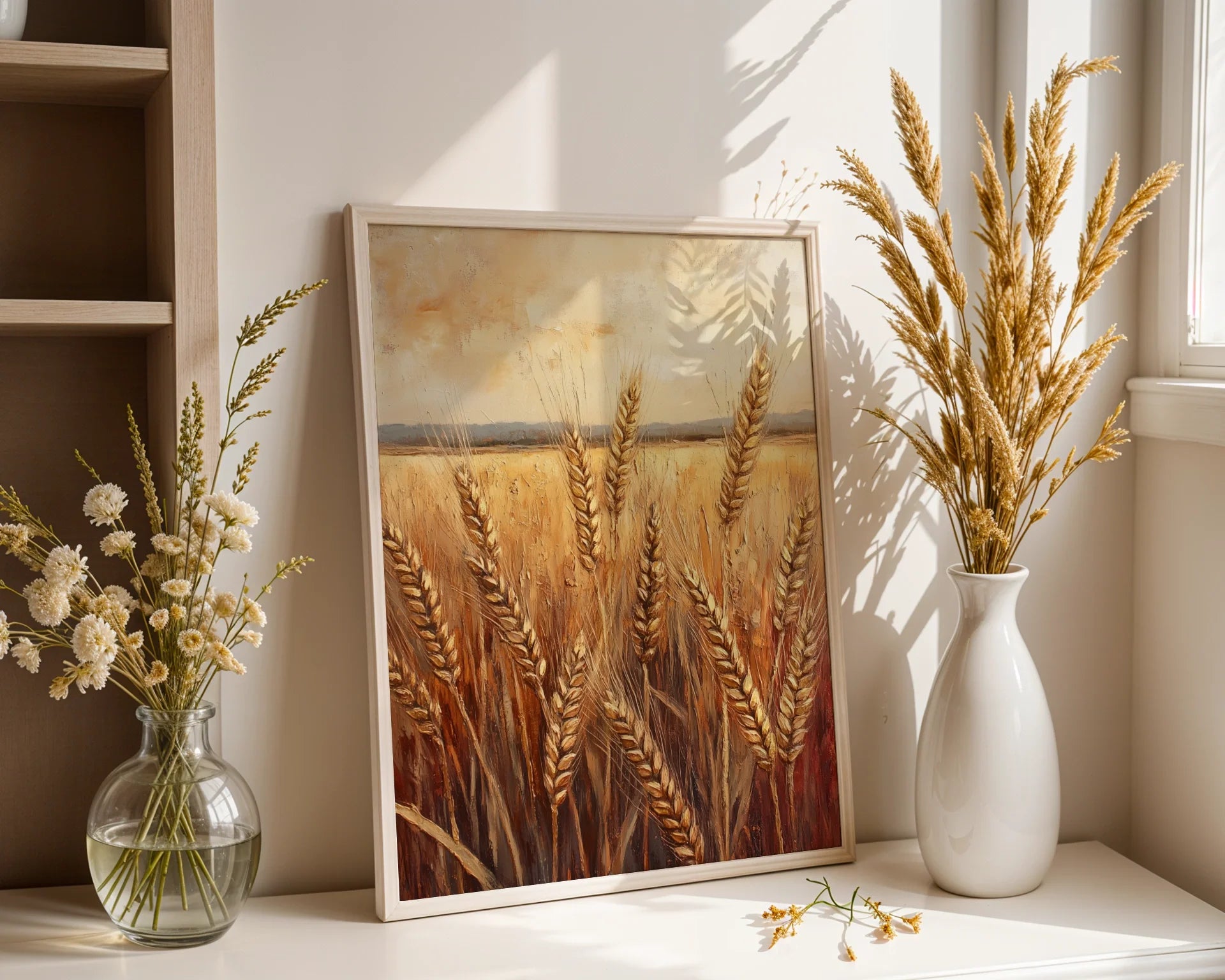 Rustic Wheat Field Golden Harvest Farmhouse in room