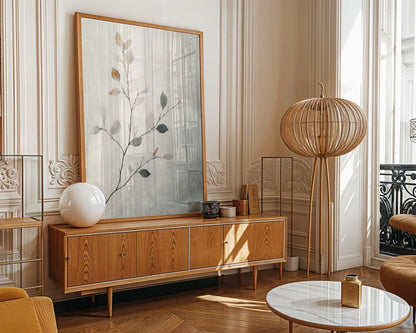 Minimalist Botanical Art Translucent Branches in room
