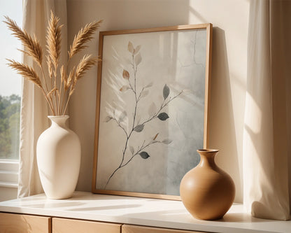 Minimalist Botanical Art Translucent Branches in room