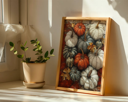 Autumn Pumpkin Heirloom Gourd Farmhouse in room