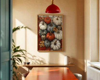 Autumn Pumpkin Heirloom Gourd Farmhouse in room