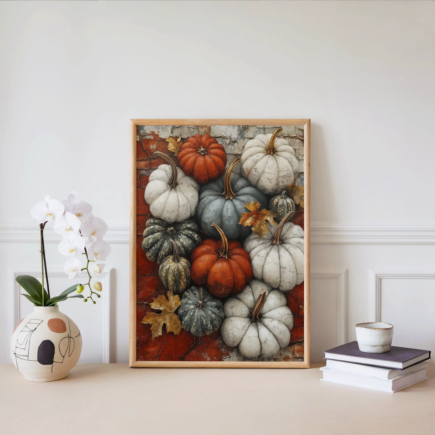 Autumn Pumpkin Heirloom Gourd Farmhouse in room