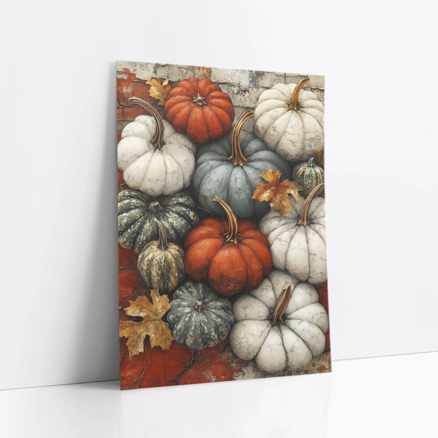 Autumn Pumpkin Heirloom Gourd Farmhouse art print