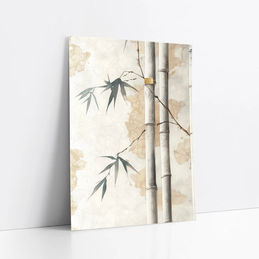 Bamboo Japandi Style with Rope Bindings art print