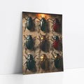 Beetle Specimen Art Nine Jewel Toned Insects art print