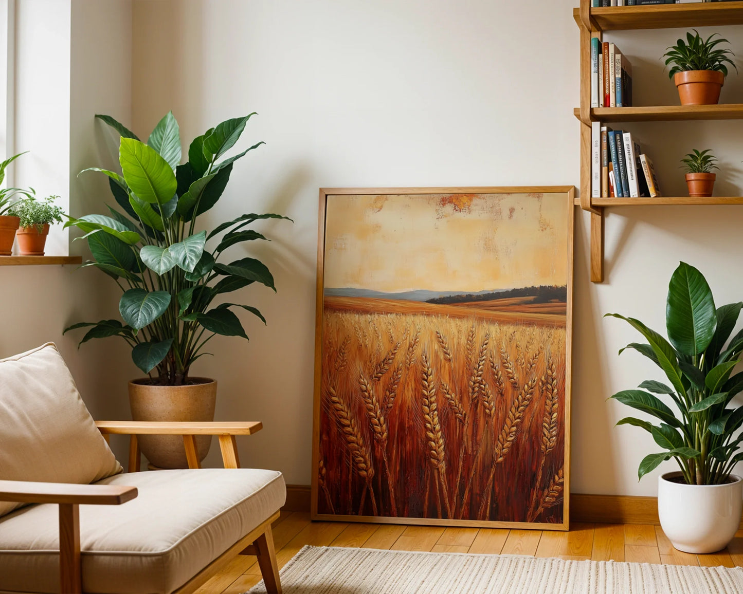 Golden Wheat Field Farmhouse Harvest Landscape in room