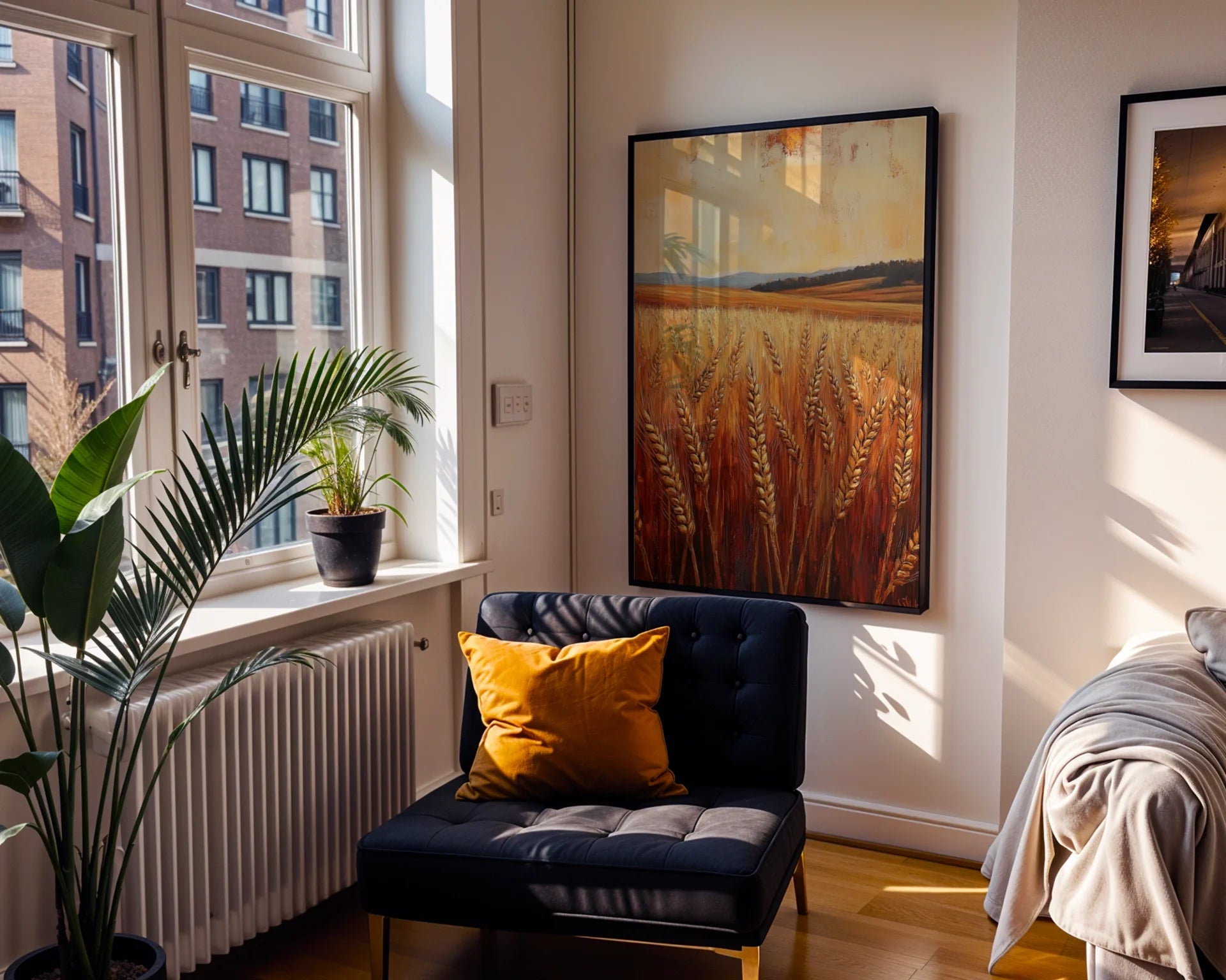 Golden Wheat Field Farmhouse Harvest Landscape in room