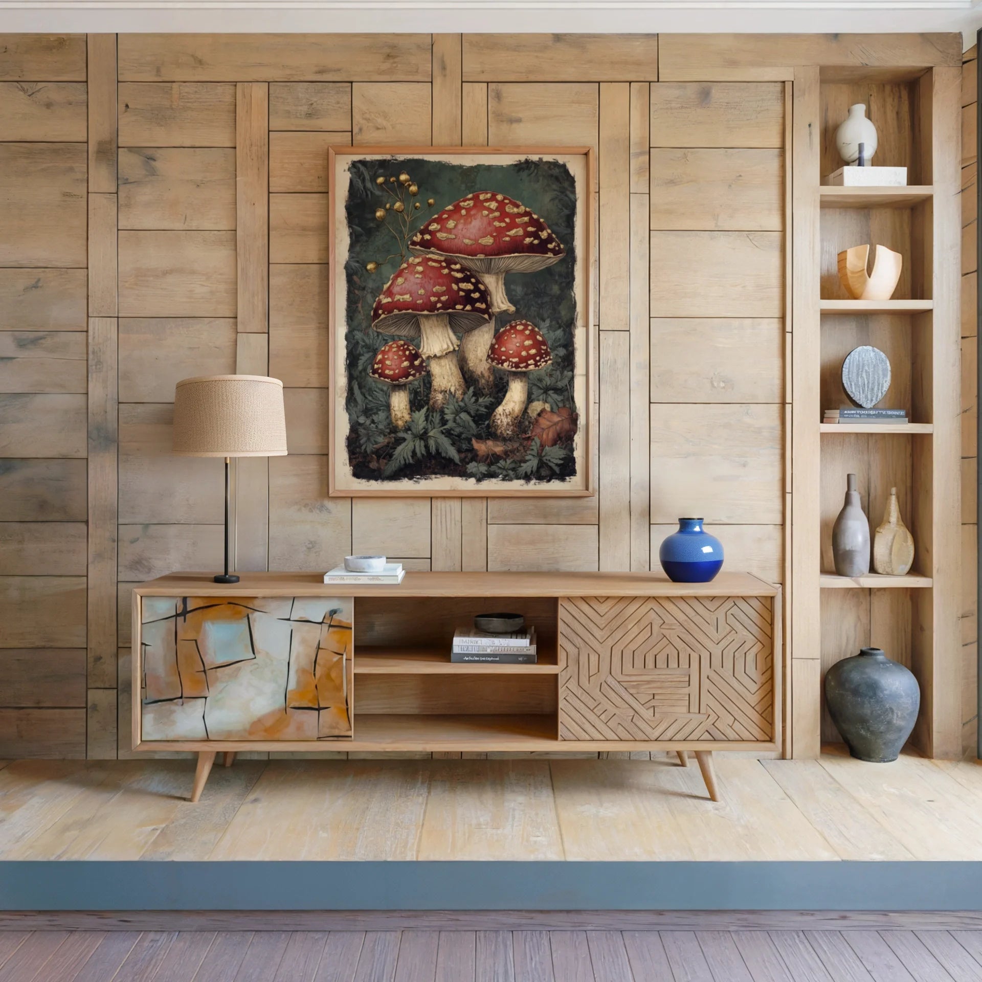 Mushroom Dark Academia Scarlet Cap in room