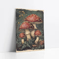 Mushroom Dark Academia Scarlet Cap art print
