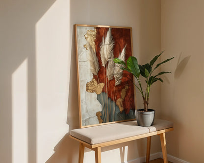 Pampas Grass Geological Strata Boho in room