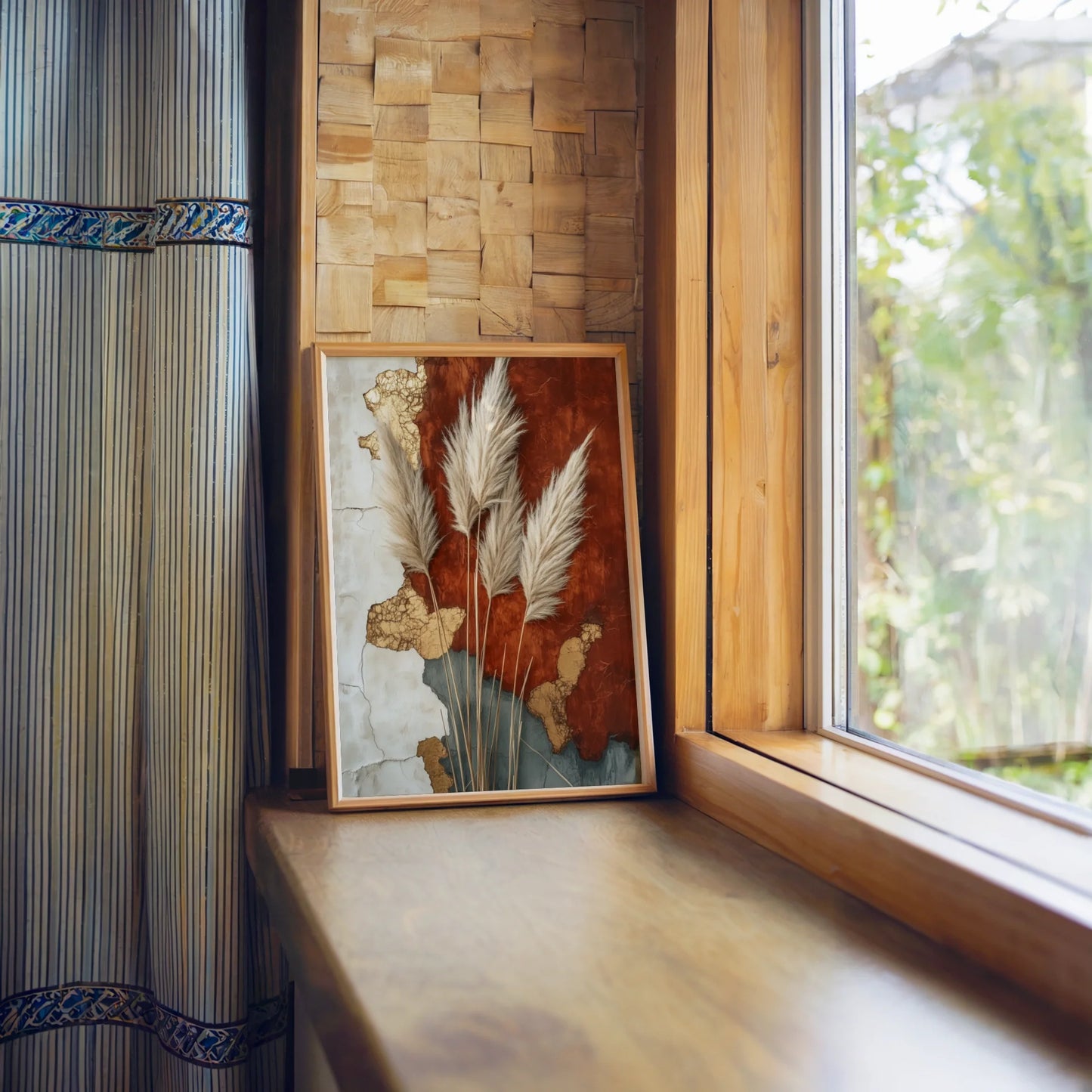 Pampas Grass Geological Strata Boho in room