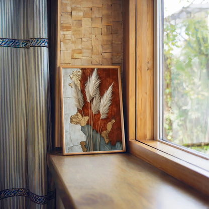 Pampas Grass Geological Strata Boho in room