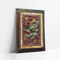 Pressed Botanical Specimen Dark Academia Leather Art art print