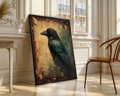 Dark Academia Raven - Gilded Fresco Style in room