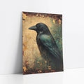 Dark Academia Raven - Gilded Fresco Style art print