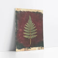 Pressed Fern Botanical Victorian Burgundy art print