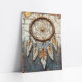 Bohemian Dreamcatcher Copper Web Gilded Feathers art print