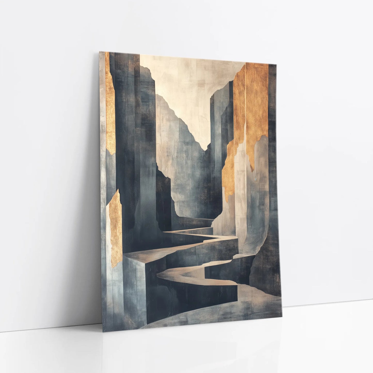 Canyon Stone Architecture Geometric Desert art print