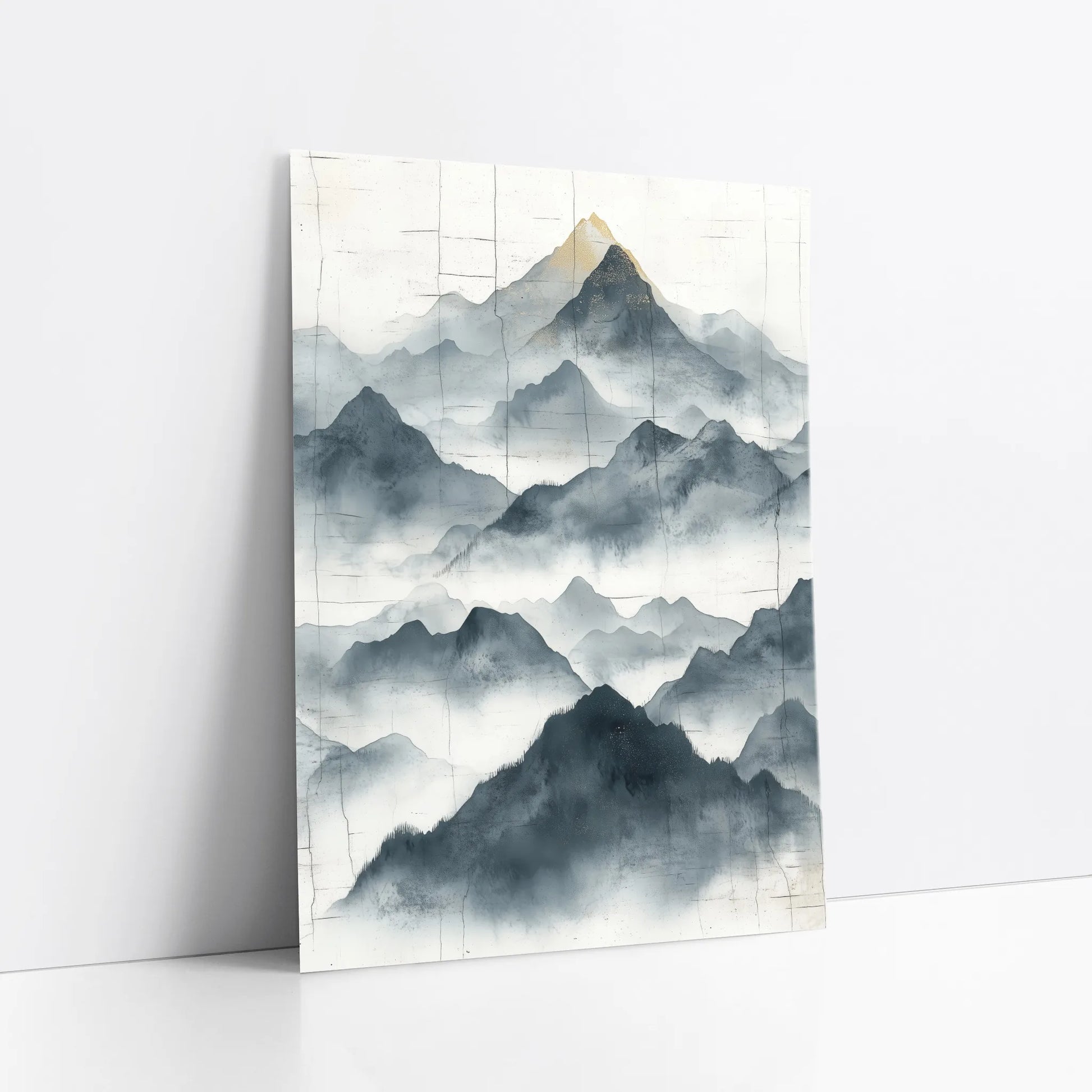 Minimalist Mountain Torn Paper Watercolor art print