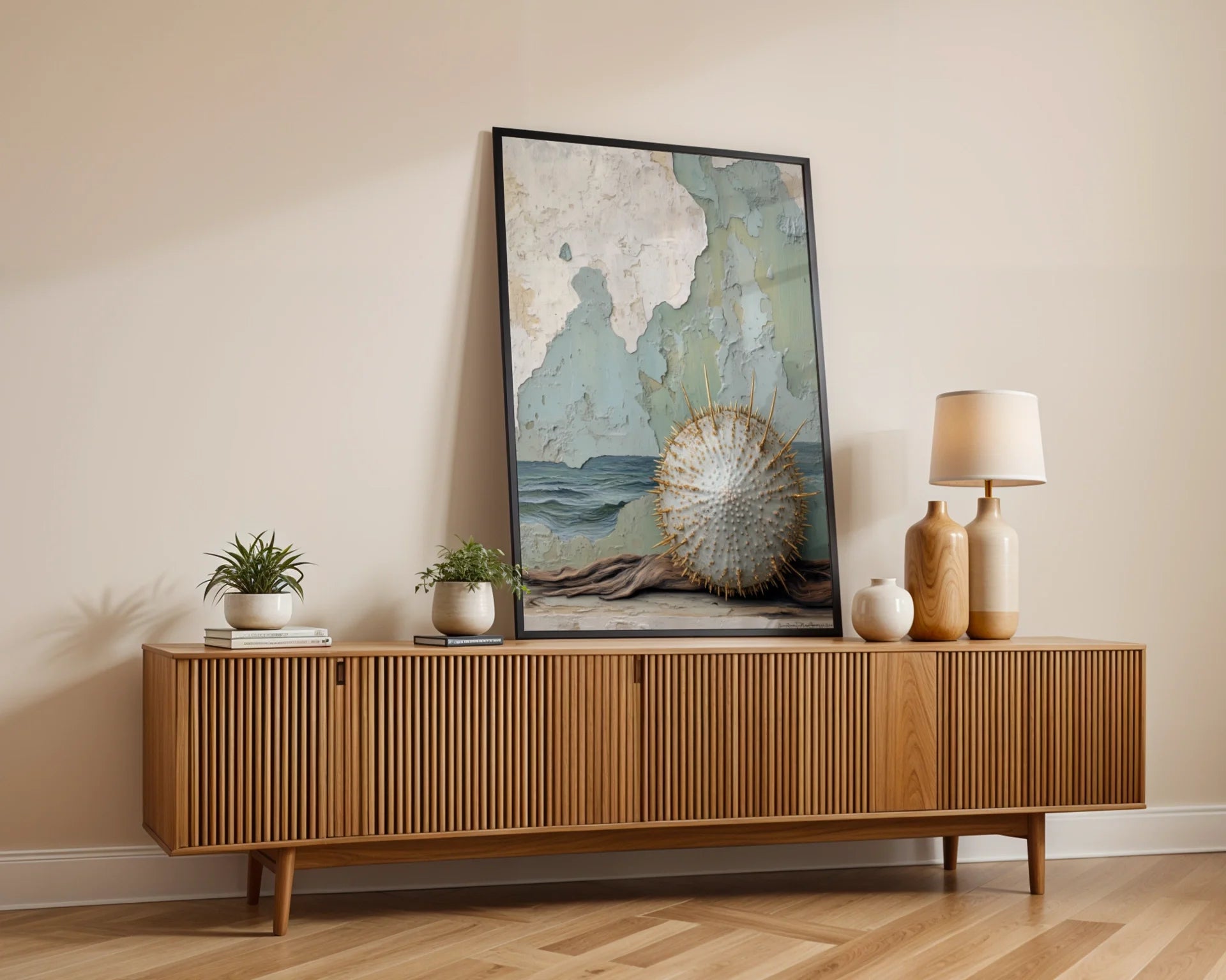 Sea Urchin Gold Spines Coastal Ruins in room