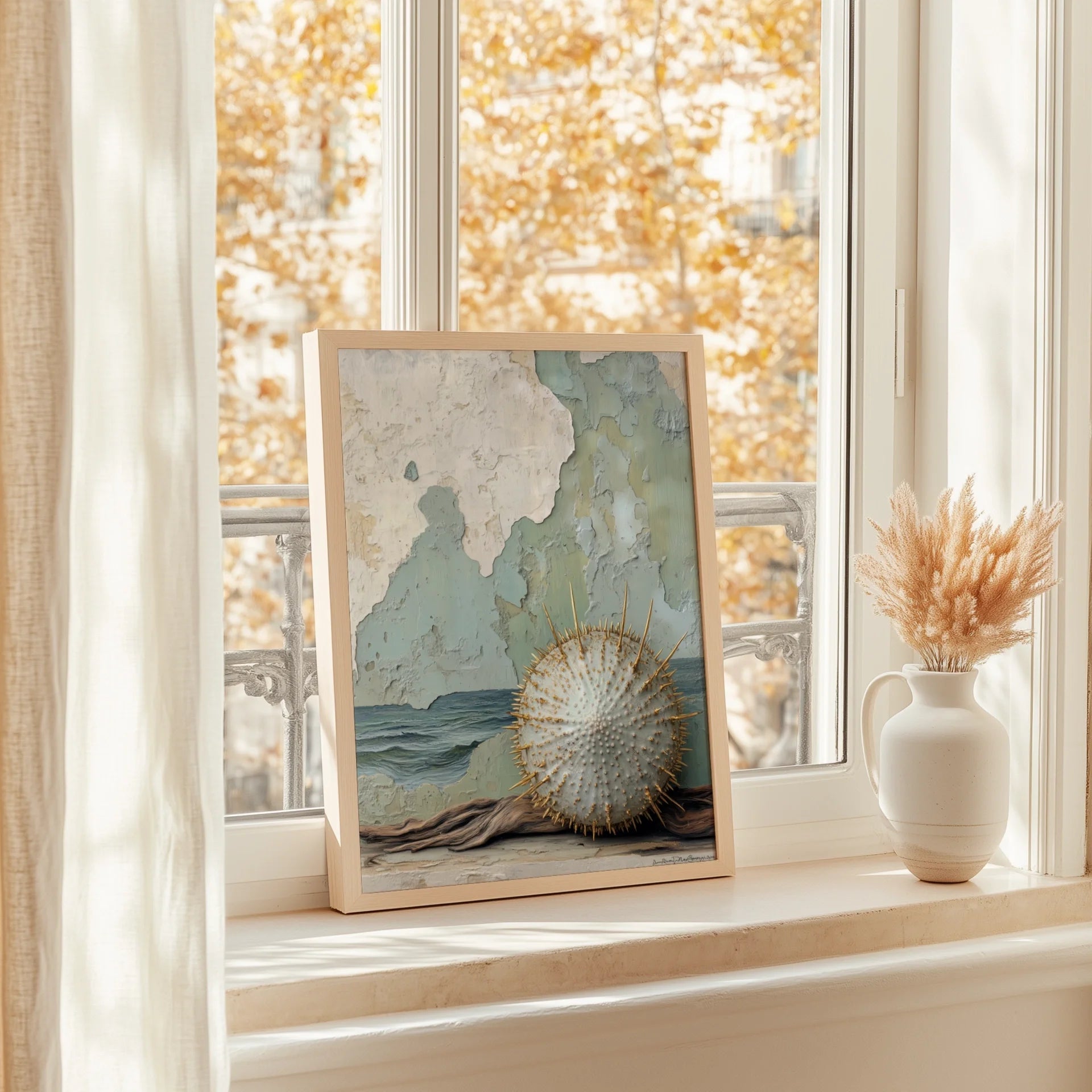 Sea Urchin Gold Spines Coastal Ruins in room