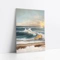 Ocean Wave Painting Textured Gold Accents art print