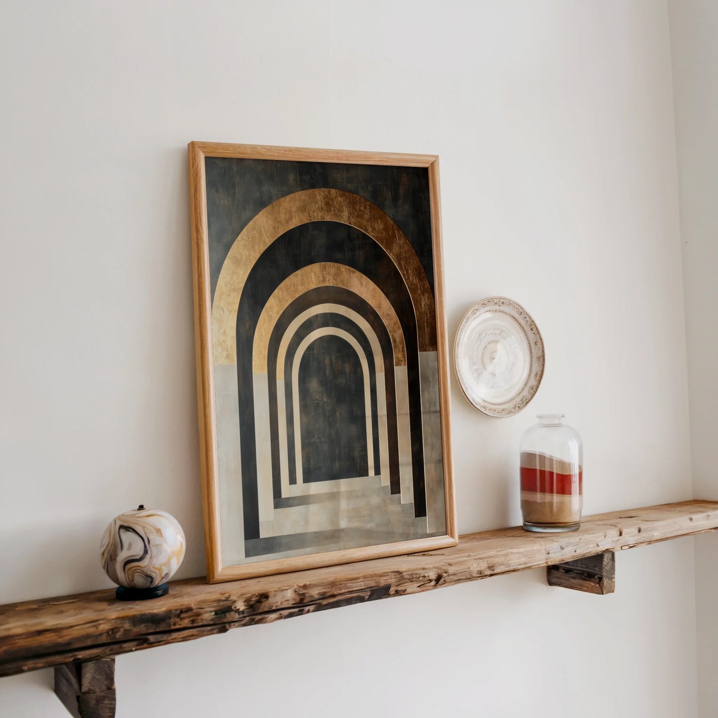 Architectural Archway Copper Limestone Tunnel in room