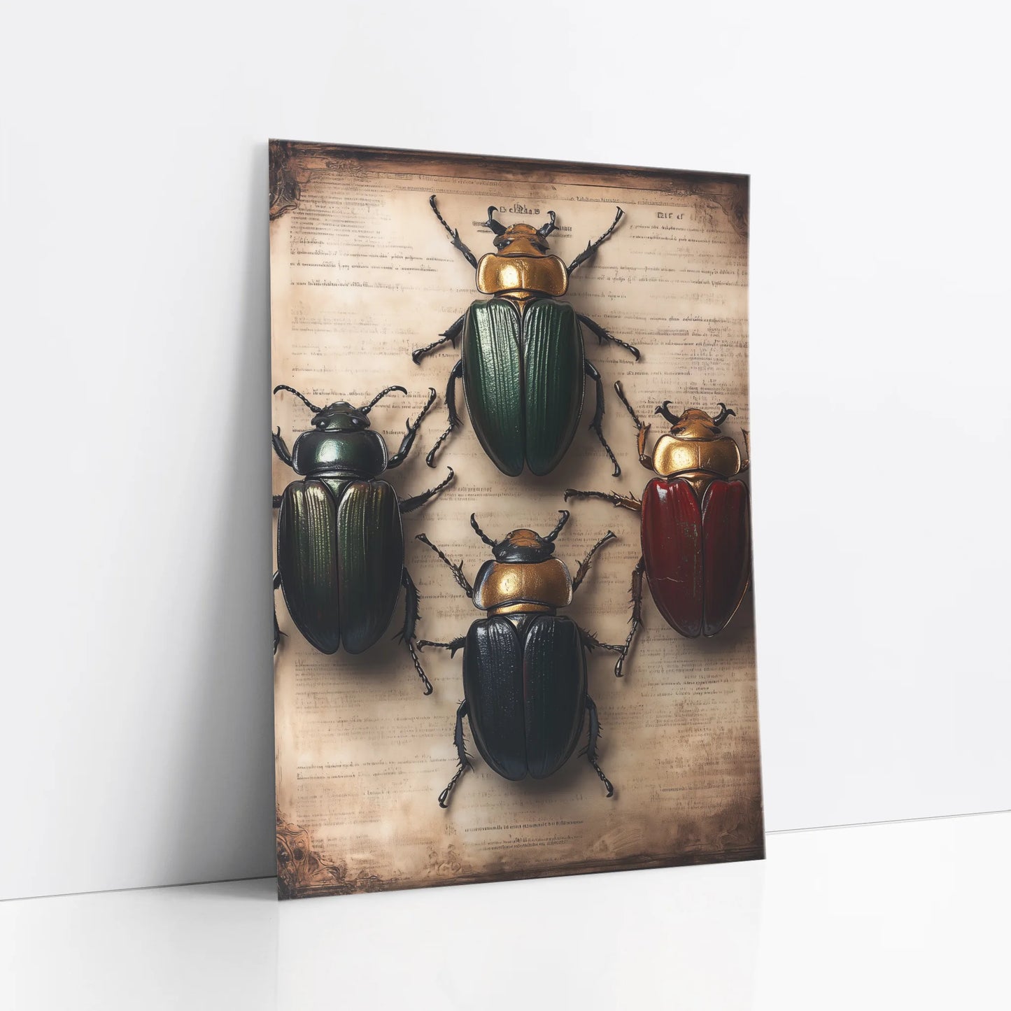 Entomology Art Dark Academia Beetle Manuscript art print