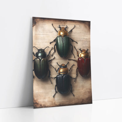 Entomology Art Dark Academia Beetle Manuscript art print