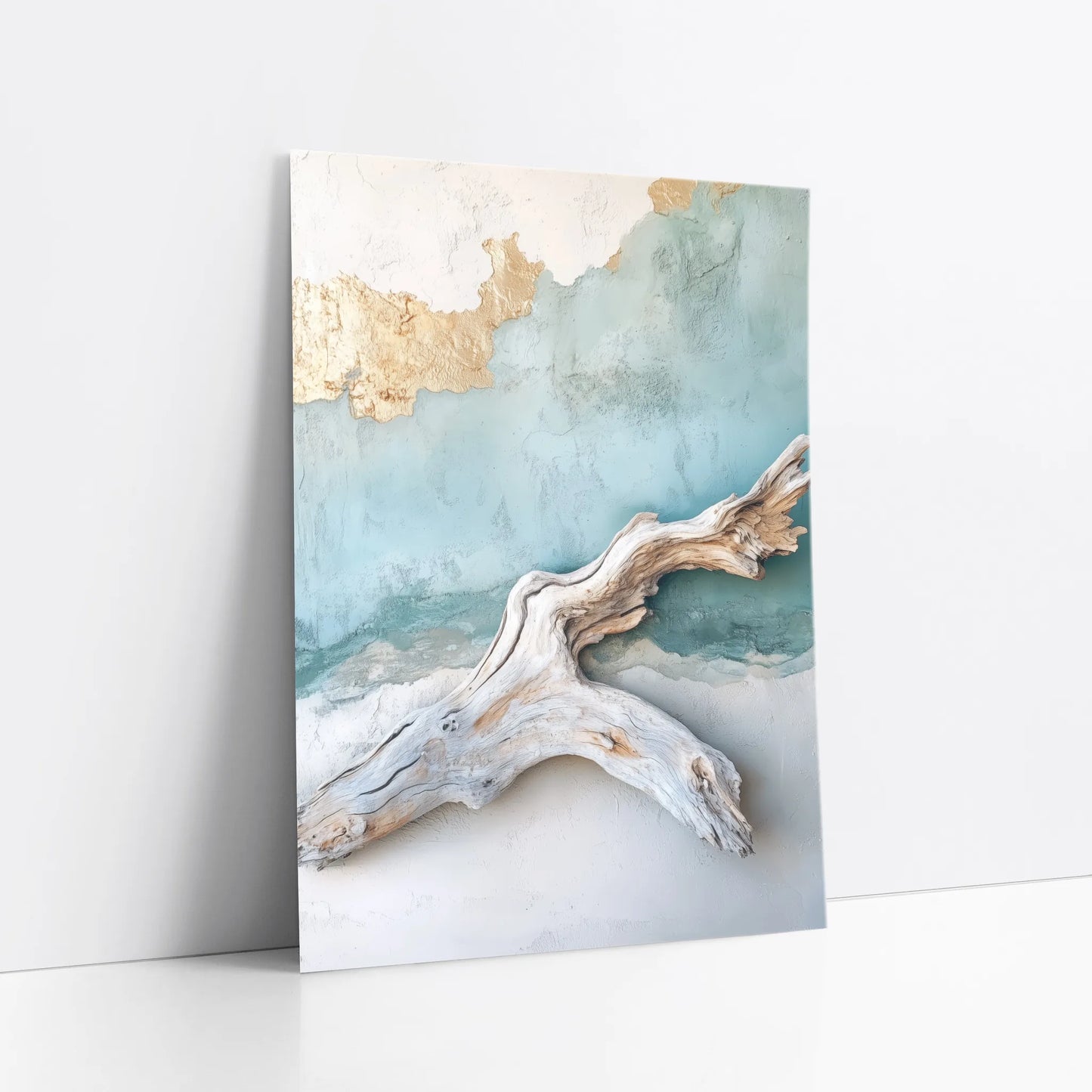 Driftwood Ocean Plaster Coastal art print