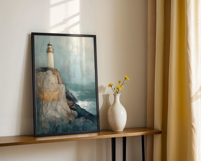 Coastal Lighthouse Storm Cliff Texture in room