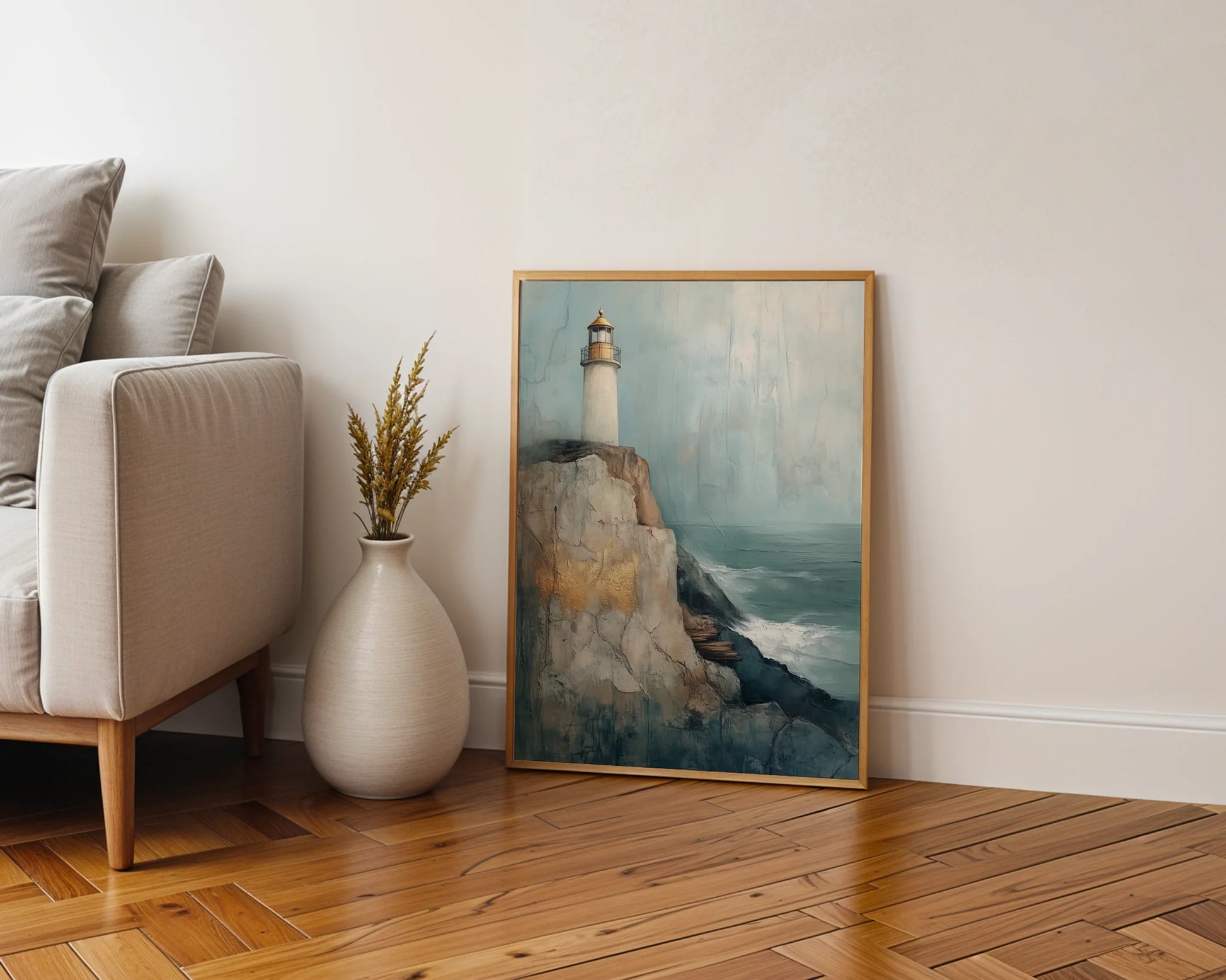 Coastal Lighthouse Storm Cliff Texture in room