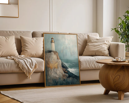 Coastal Lighthouse Storm Cliff Texture in room