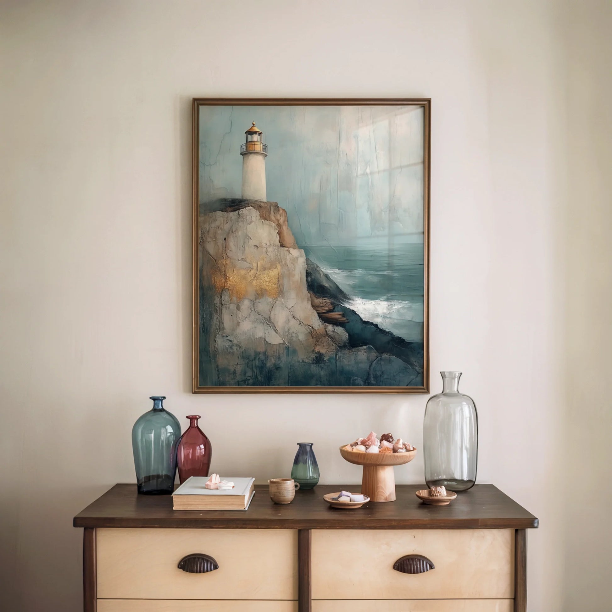 Coastal Lighthouse Storm Cliff Texture in room