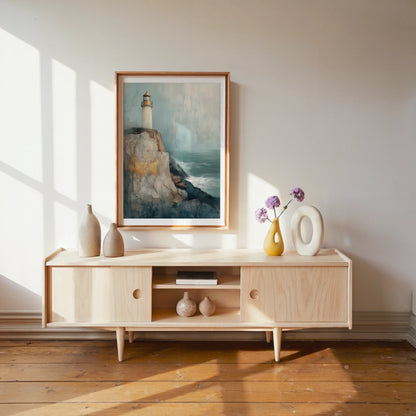 Coastal Lighthouse Storm Cliff Texture in room